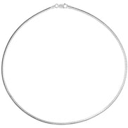 Sterling Silver Round Omega Chain