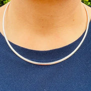 Sterling Silver Round Omega Chain