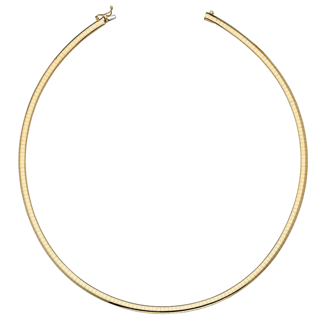 14K Gold Domed Omega Chain