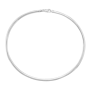Sterling Silver Domed Omega Chain