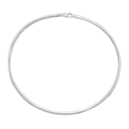 Sterling Silver Domed Omega Chain