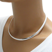Sterling Silver Domed Omega Chain
