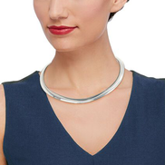 Sterling Silver Domed Omega Chain