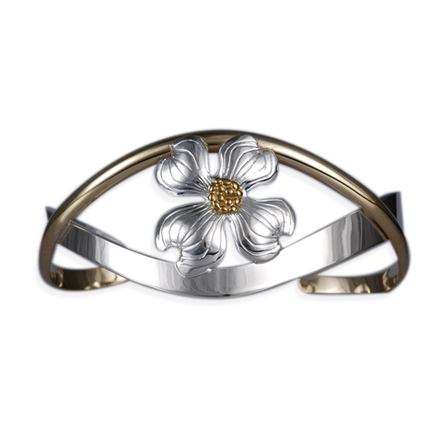 Dogwood on Crossed Band Bracelet