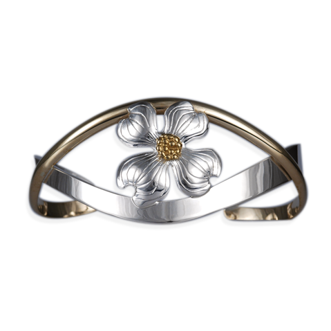 Dogwood on Crossed Band Bracelet