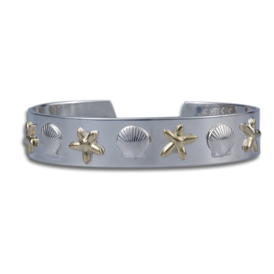 Starfish Scallop Bracelet on small band