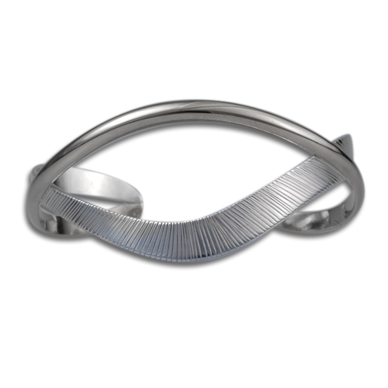 Crossed Sterling Bands Bracelet - Sterling
