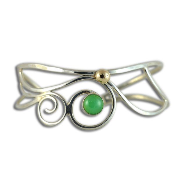 Original Bracelet - Sterling/14K/Chrysoprase