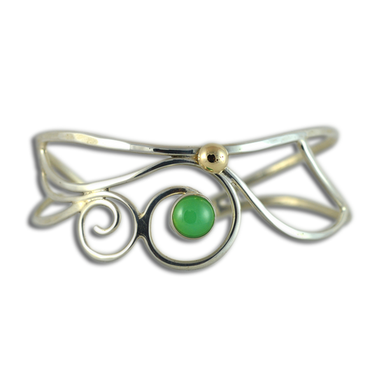 Original Bracelet - Sterling/14K/Chrysoprase