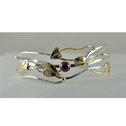 Original Bracelet - 14K/Sterling/Lab Created Ruby