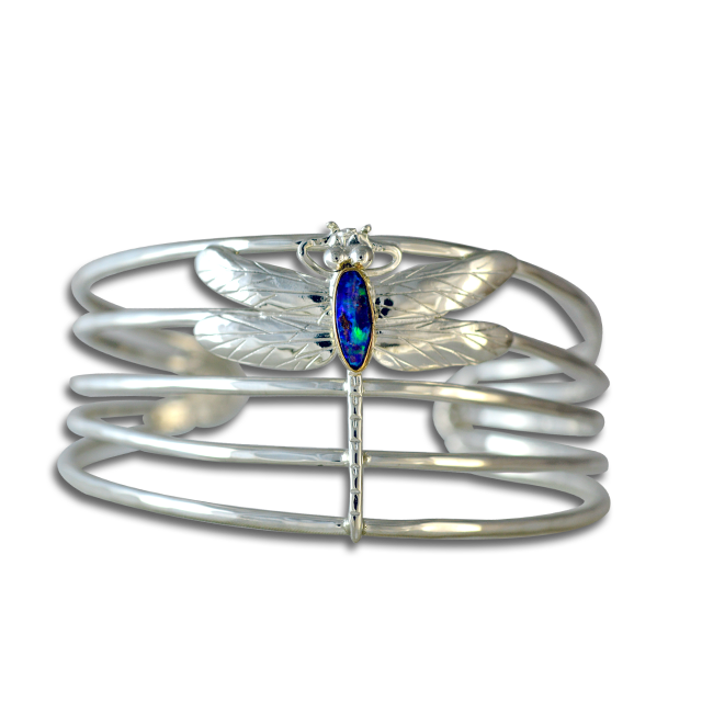 Original Bracelet: Dragonfly - SS/14k/Boulder Opal