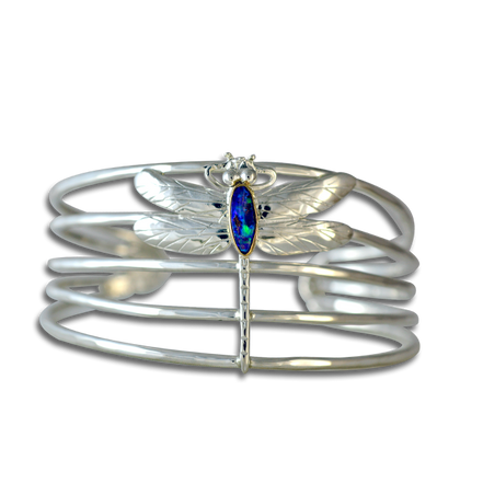Original Bracelet: Dragonfly - SS/14k/Boulder Opal