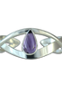Sterling Bracelet with an Amethyst Teardrop