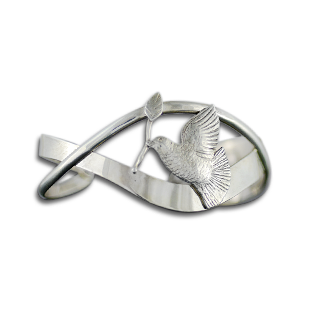 Bird of Peace Cuff in Sterling Silver