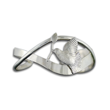 Bird of Peace Cuff in Sterling Silver