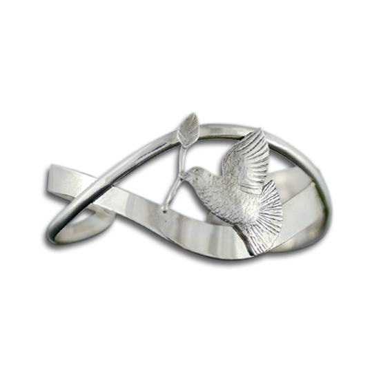 Bird of Peace Cuff in Sterling Silver