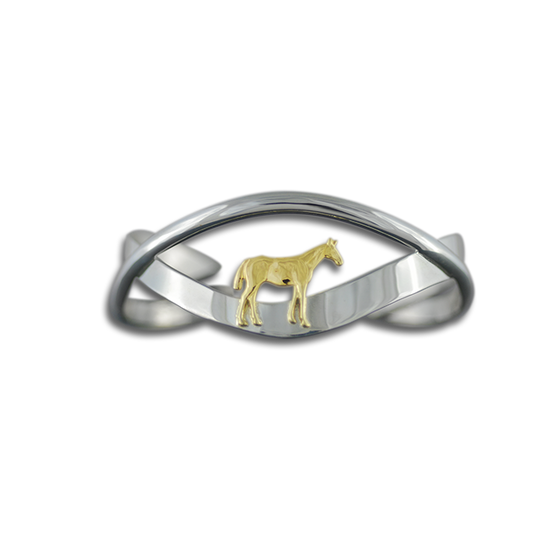 New! Original Horse Bracelet: SS/14K