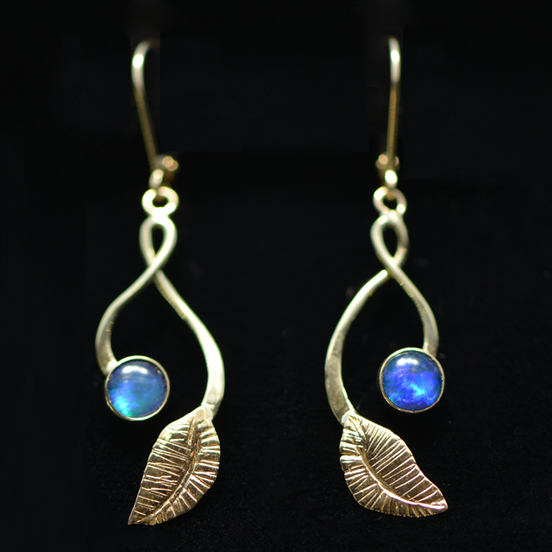 Original Earrings - 14K/Australian Opal Triplet