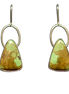 Gaspeite Earrings - 14K