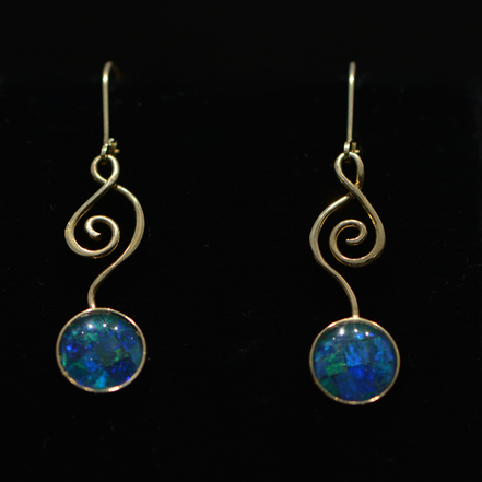 Original Earrings - 14K/Opal Mosaic