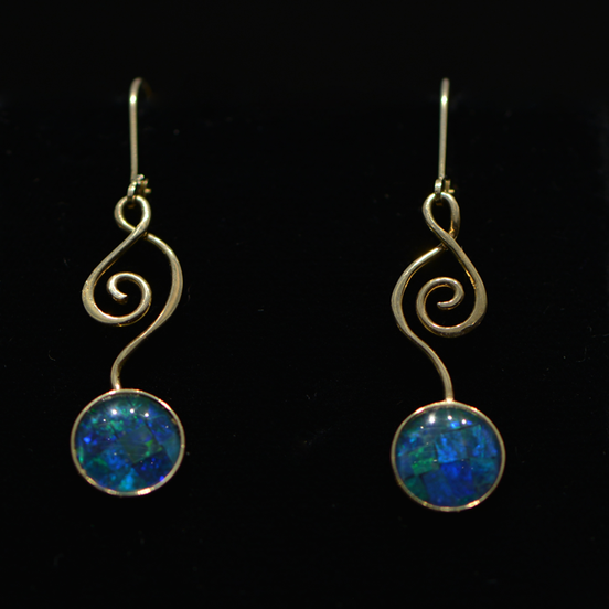Original Earrings - 14K/Opal Mosaic