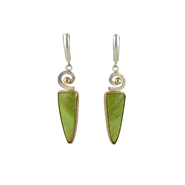Original Earrings - SS/14K - Gaspeite