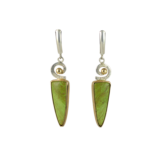 Original Earrings - SS/14K - Gaspeite