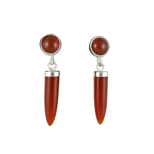 Original Earrings - 14K/Carnelian