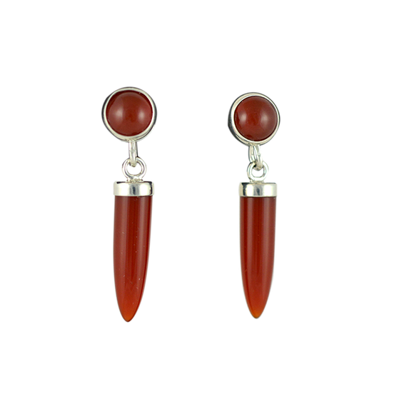 Original Earrings - 14K/Carnelian