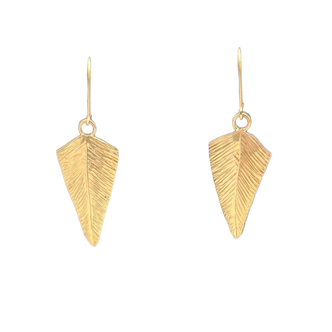 Fern Leaf Earrings in 14K