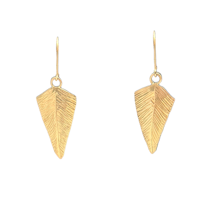 Fern Leaf Earrings in 14K