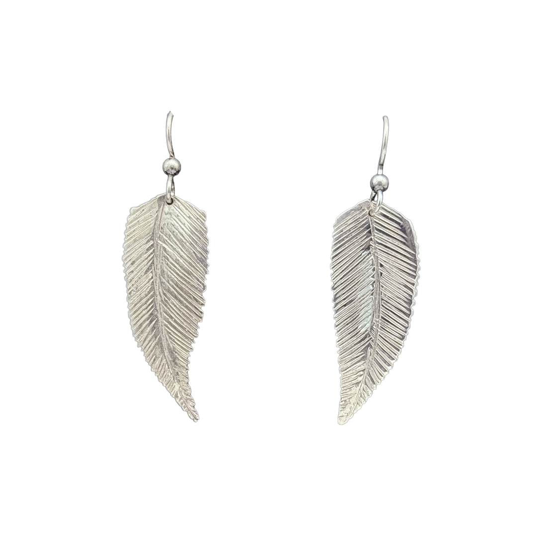 Fern Leaf Earrings in Sterling
