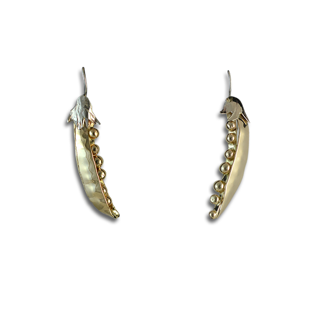 Original Earrings: Sugar Snap Peas - 14K/Sterling