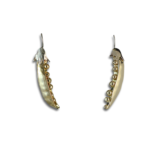 Original Earrings: Sugar Snap Peas - 14K/Sterling
