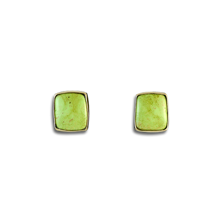 Gaspeite Earrings - 14K