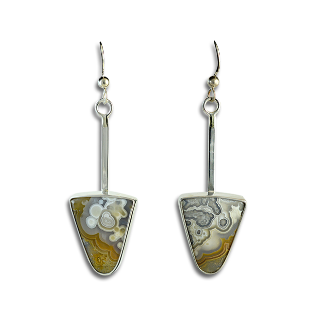 Agate Earrings in Sterling Silver