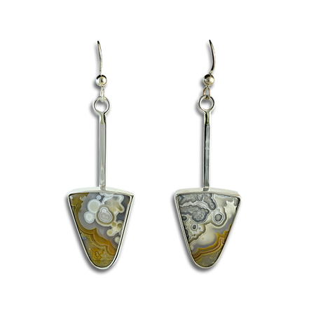 Agate Earrings in Sterling Silver