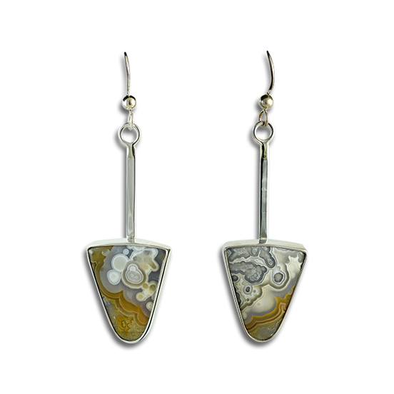 Agate Earrings in Sterling Silver