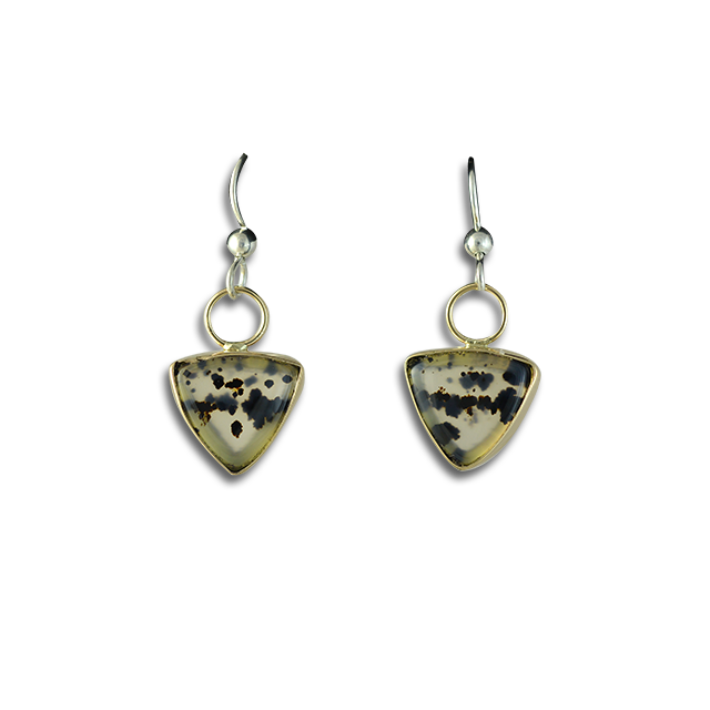 Agate Earrings in 14K