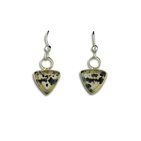 Agate Earrings in 14K