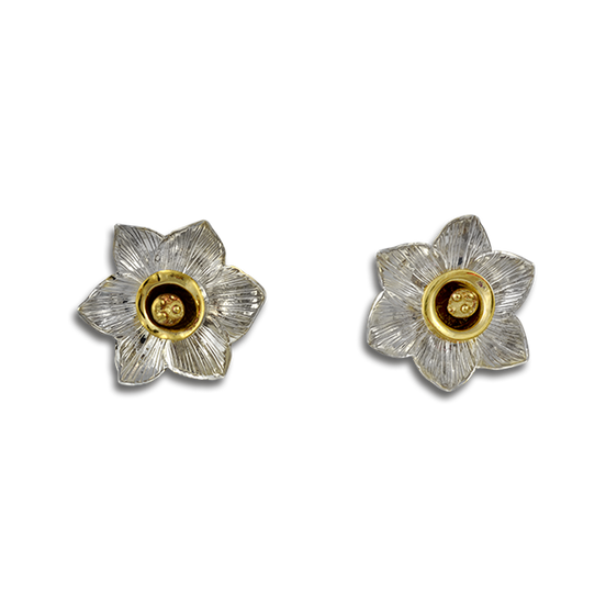 Daffodil Earrings - 1": Sterling / Gold-Plate