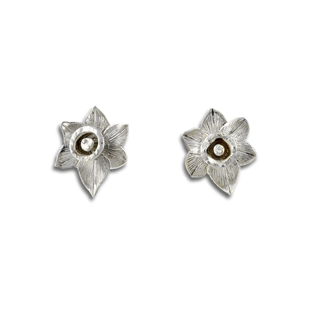 Daffodil Earrings - 1" Sterling