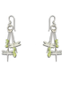 2 Dragonfly Dangles w/ Peridot - Sterling