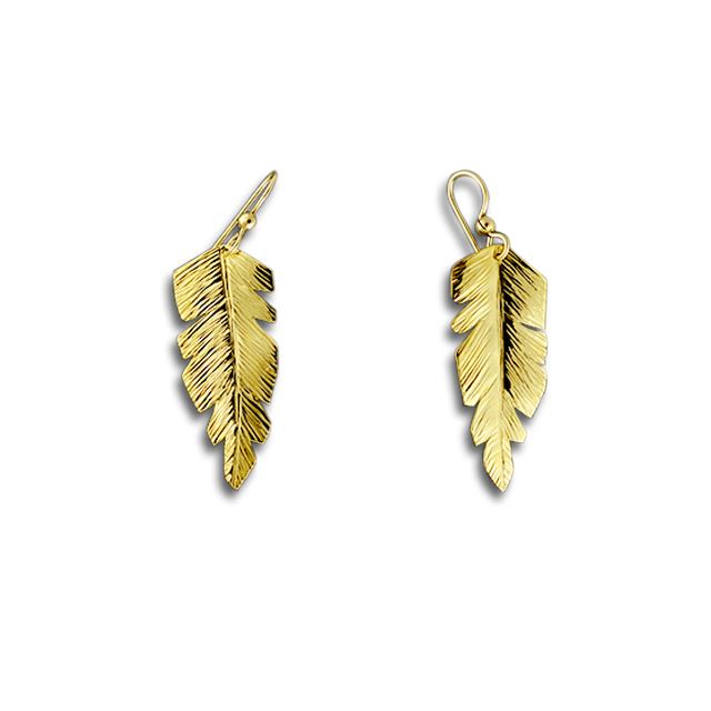 Banana Leaf Earrings - 14k Gold-Plated