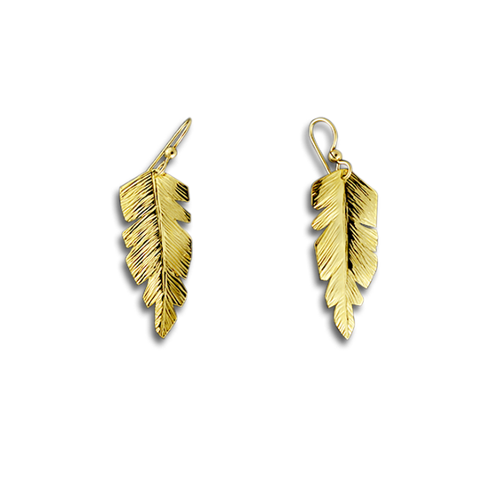 Banana Leaf Earrings - 14k Gold-Plated
