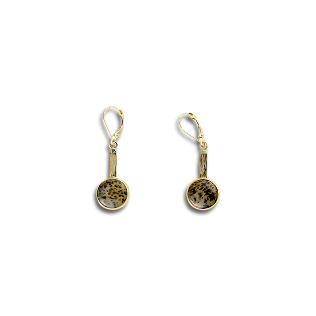 Agate Earrings in 14K Gold
