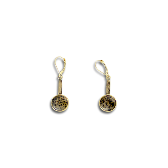 Agate Earrings in 14K Gold