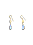 Opal Doublet + Leaves Earrings in 14K