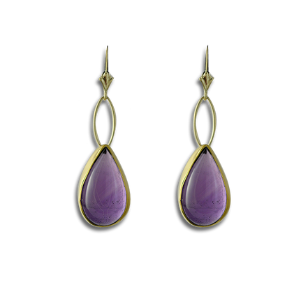 Amethyst Earrings in 14K Gold