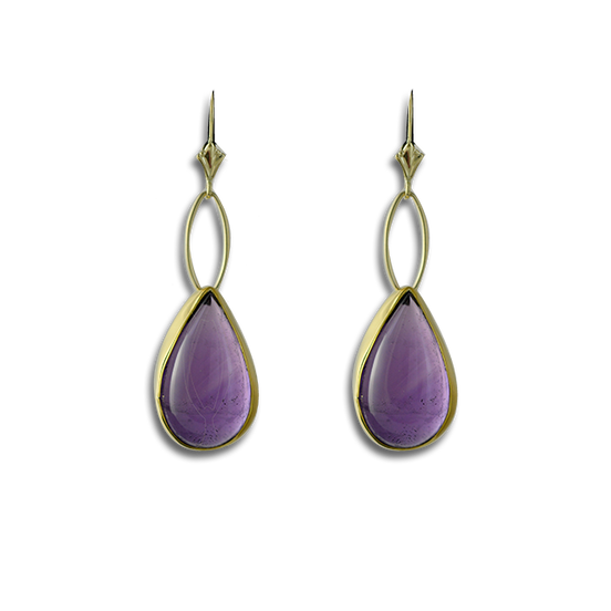 Amethyst Earrings in 14K Gold